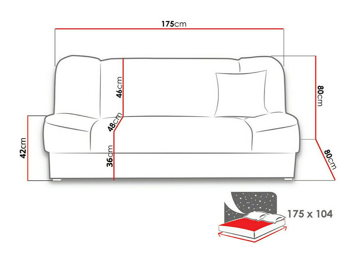 Sofa bed Myreva (Orinoco 85)