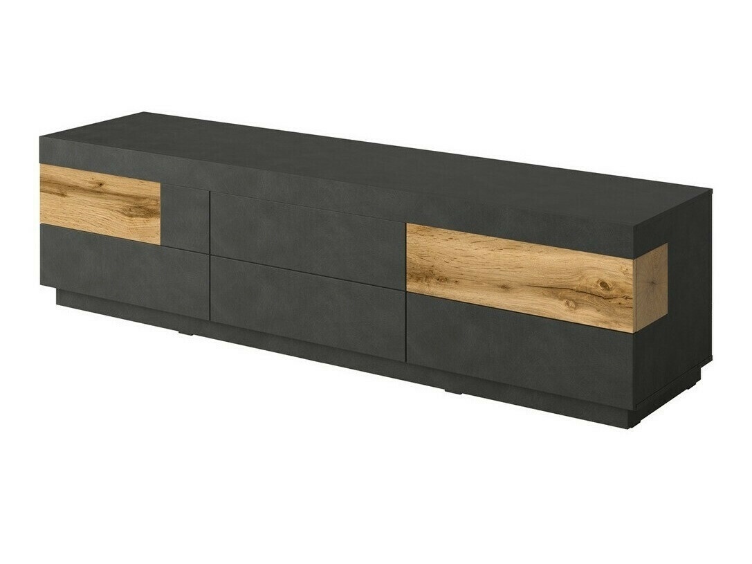 TV stand Livlore 102 (Matera grey + Wotan Oak)
