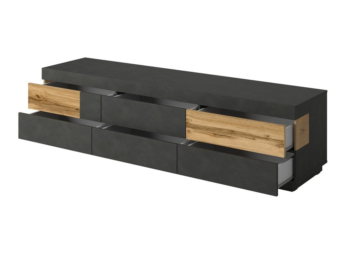 TV stand Livlore 102 (Matera grey + Wotan Oak)