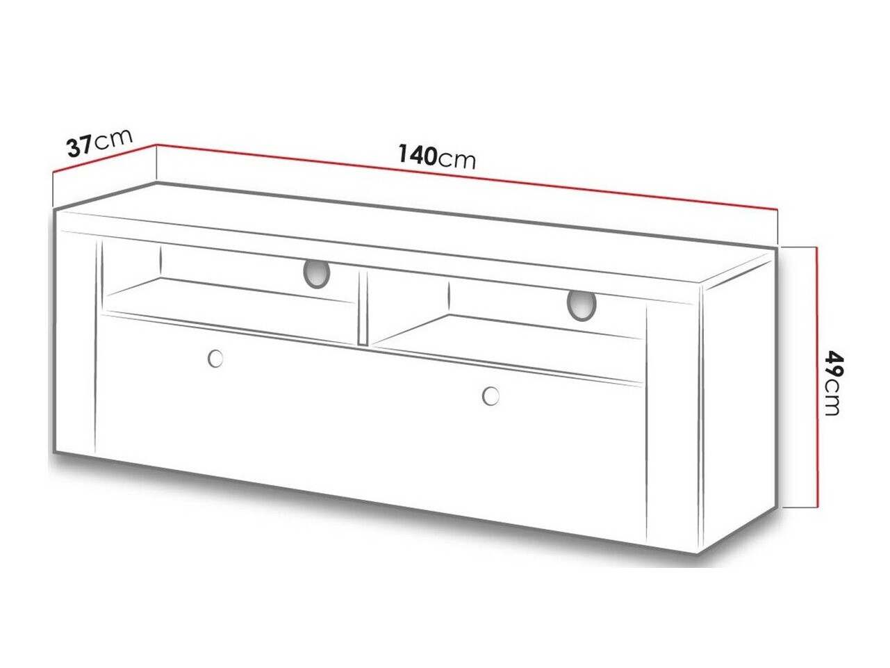 TV stand Salelbo 103 (Nut)