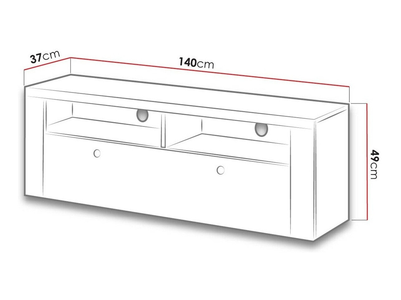 TV stand Salelbo 103 (Riviera oak)
