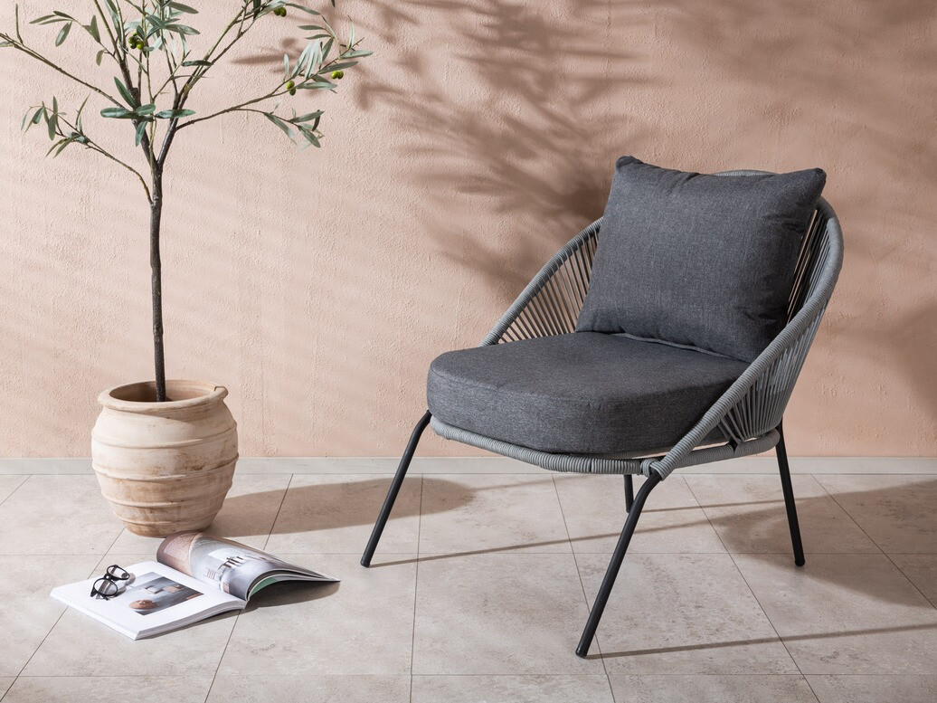 Outdoor armchair Dallas 1079 (Grey)