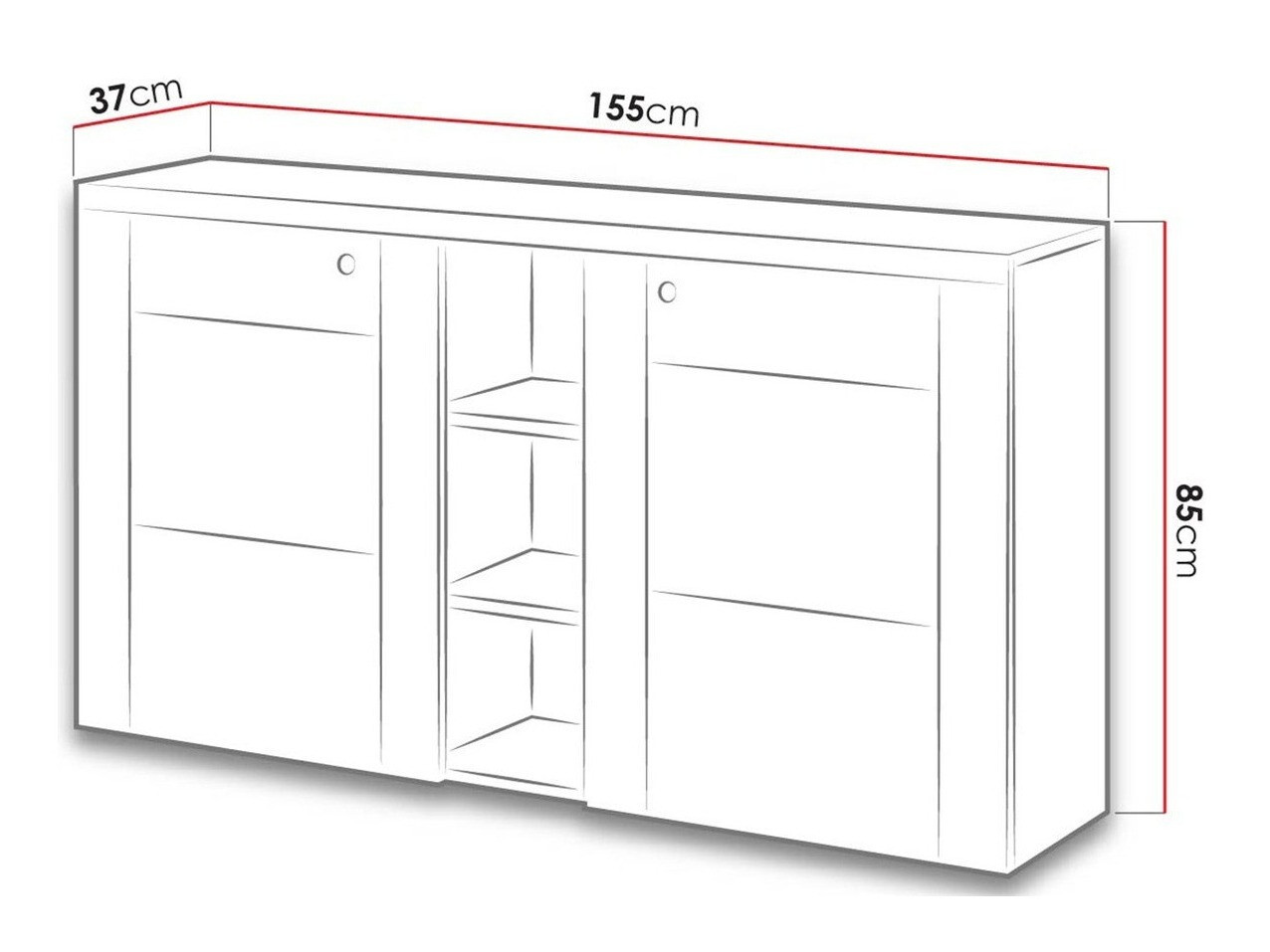 Sideboard Salelbo 106 (Sibu larch + Trufel oak)