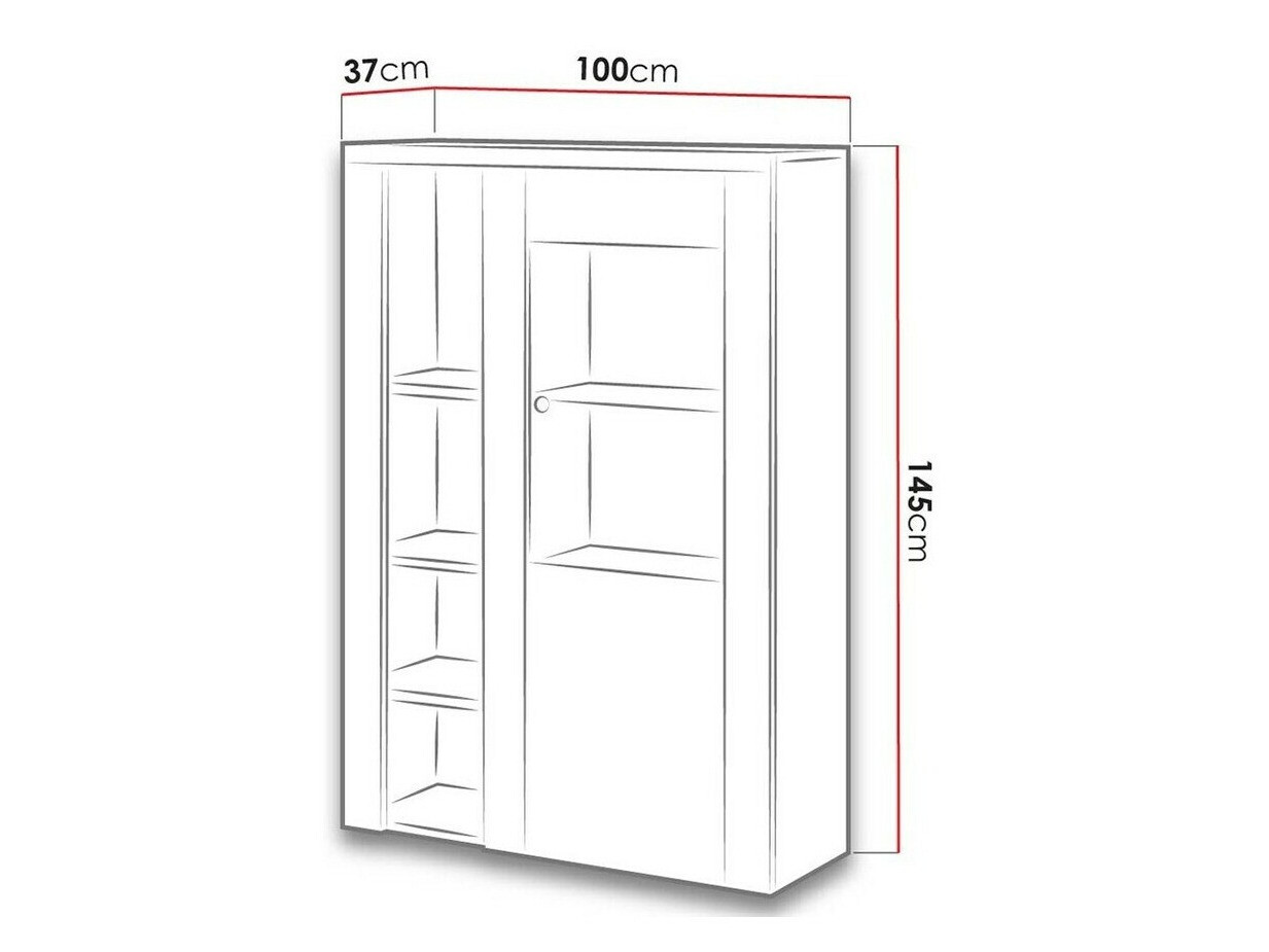 Bookcase Salelbo 104 (Riviera oak)