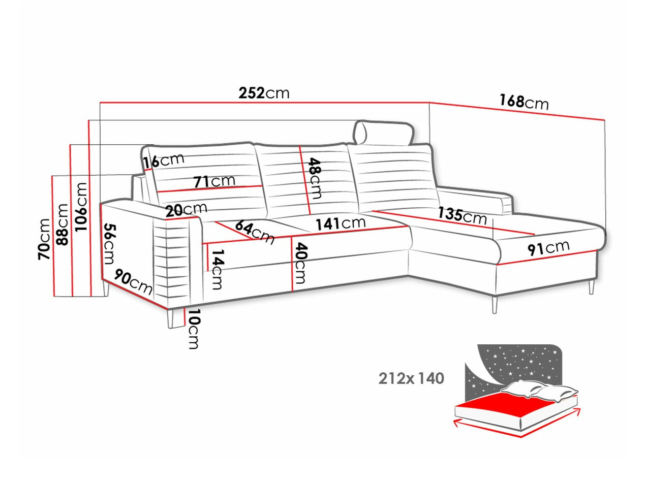 Corner sofa Comfivo Cumintudo (Velluto 27)