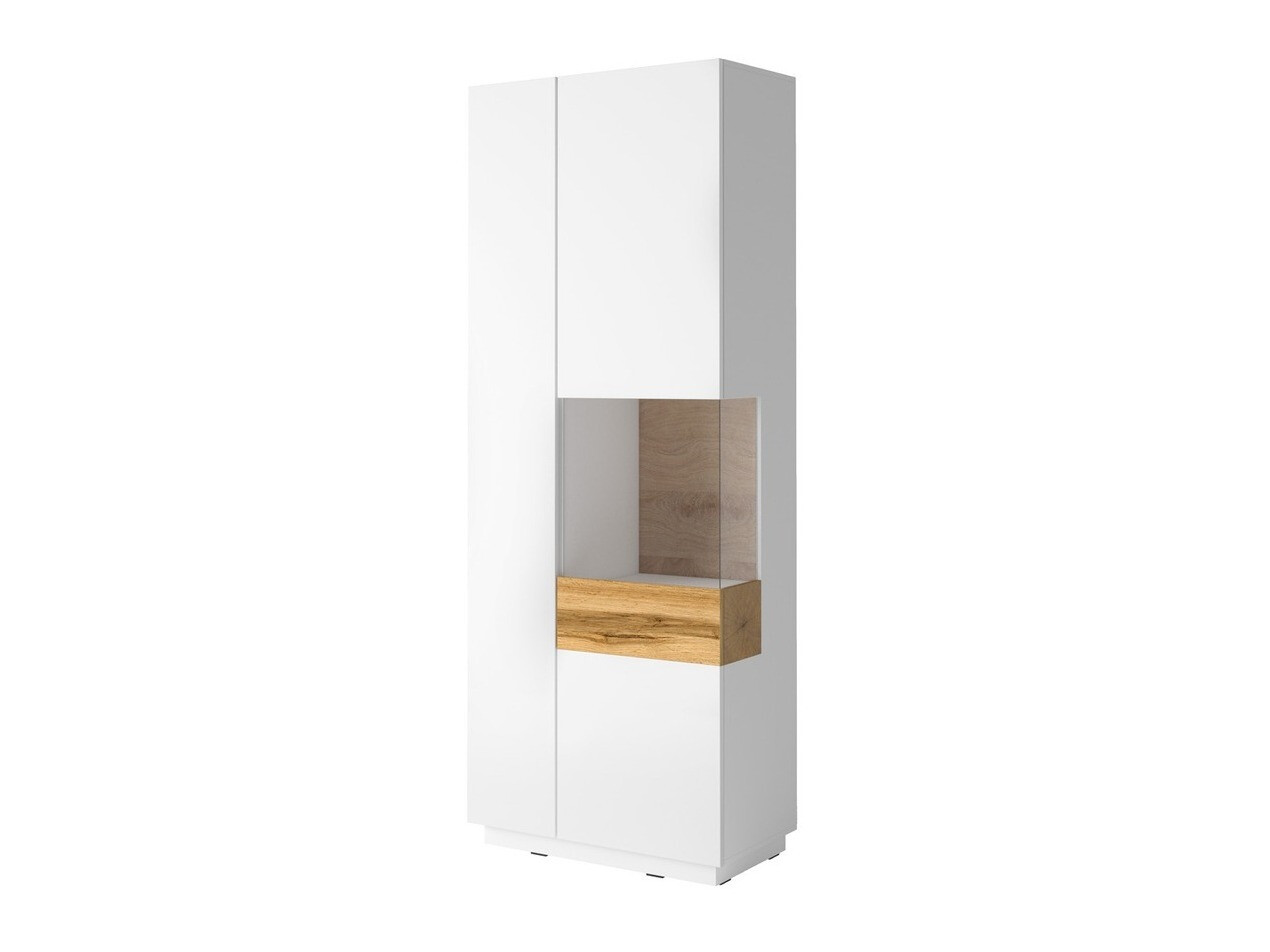 Living room set Livlore 108 (White + Glossy white + Wotan Oak)