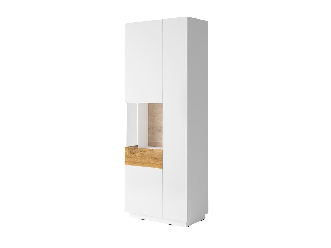 Living room set Livlore 108 (White + Glossy white + Wotan Oak)