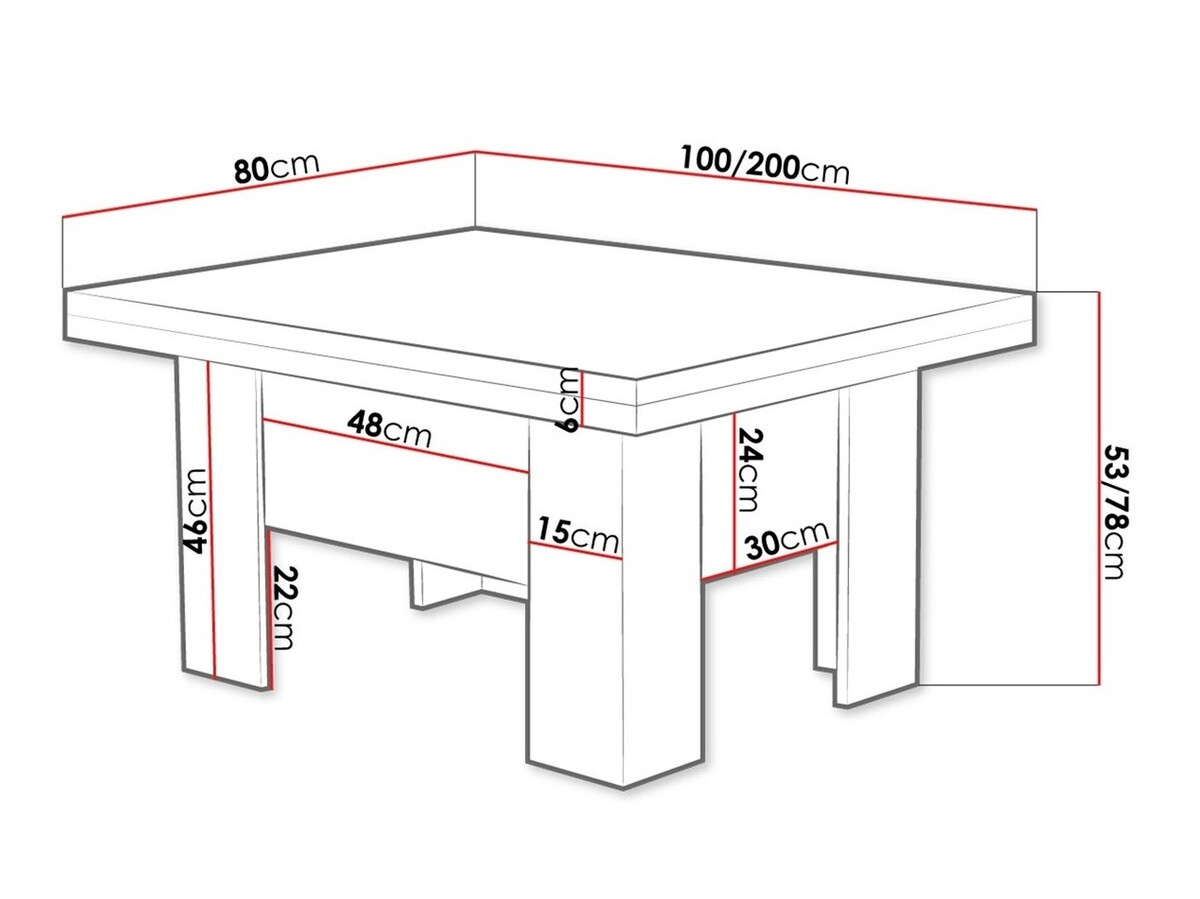 Coffee table transformer Stanton 102 (Sonoma oak)