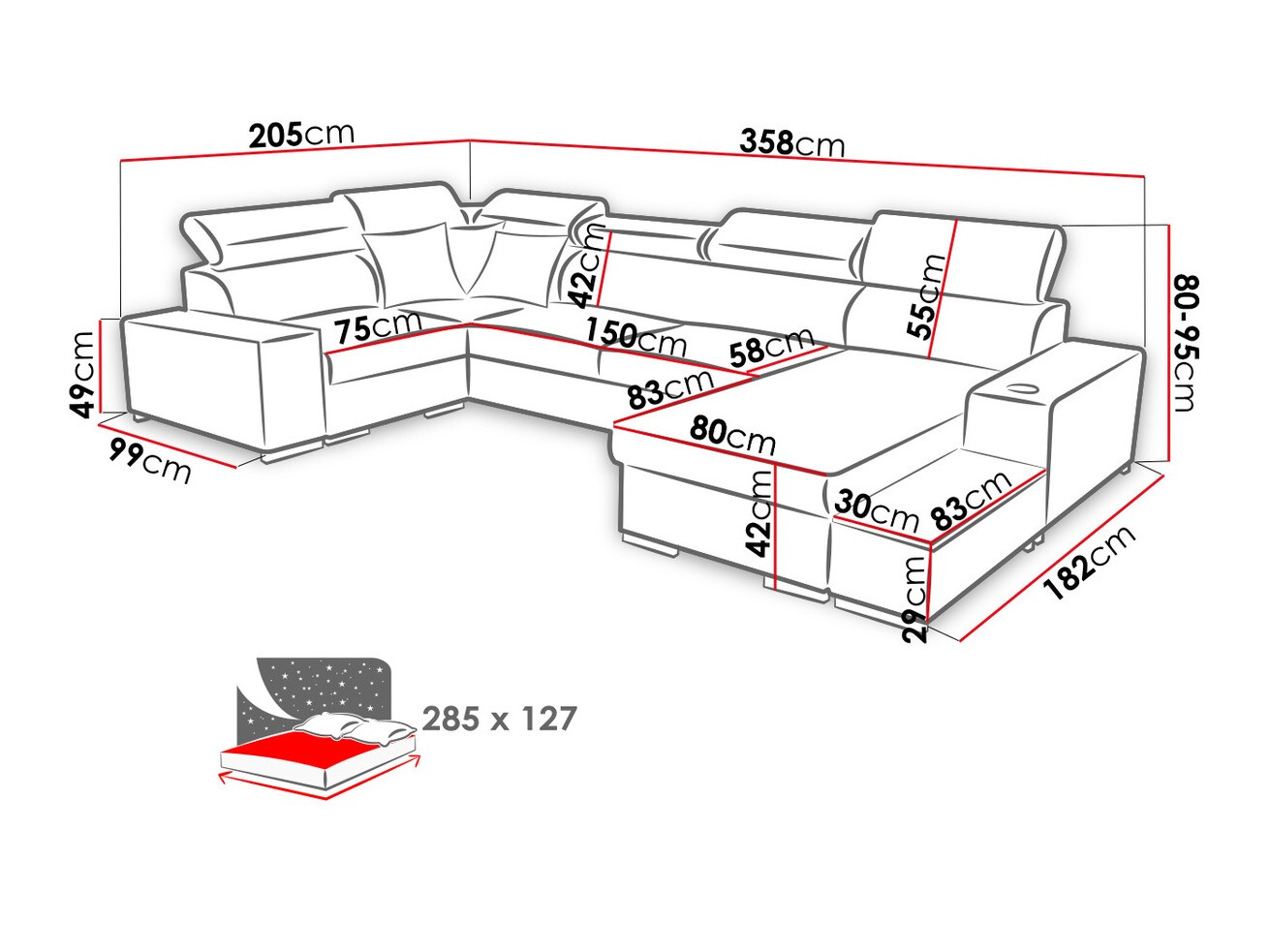 Corner sofa Pearland 101