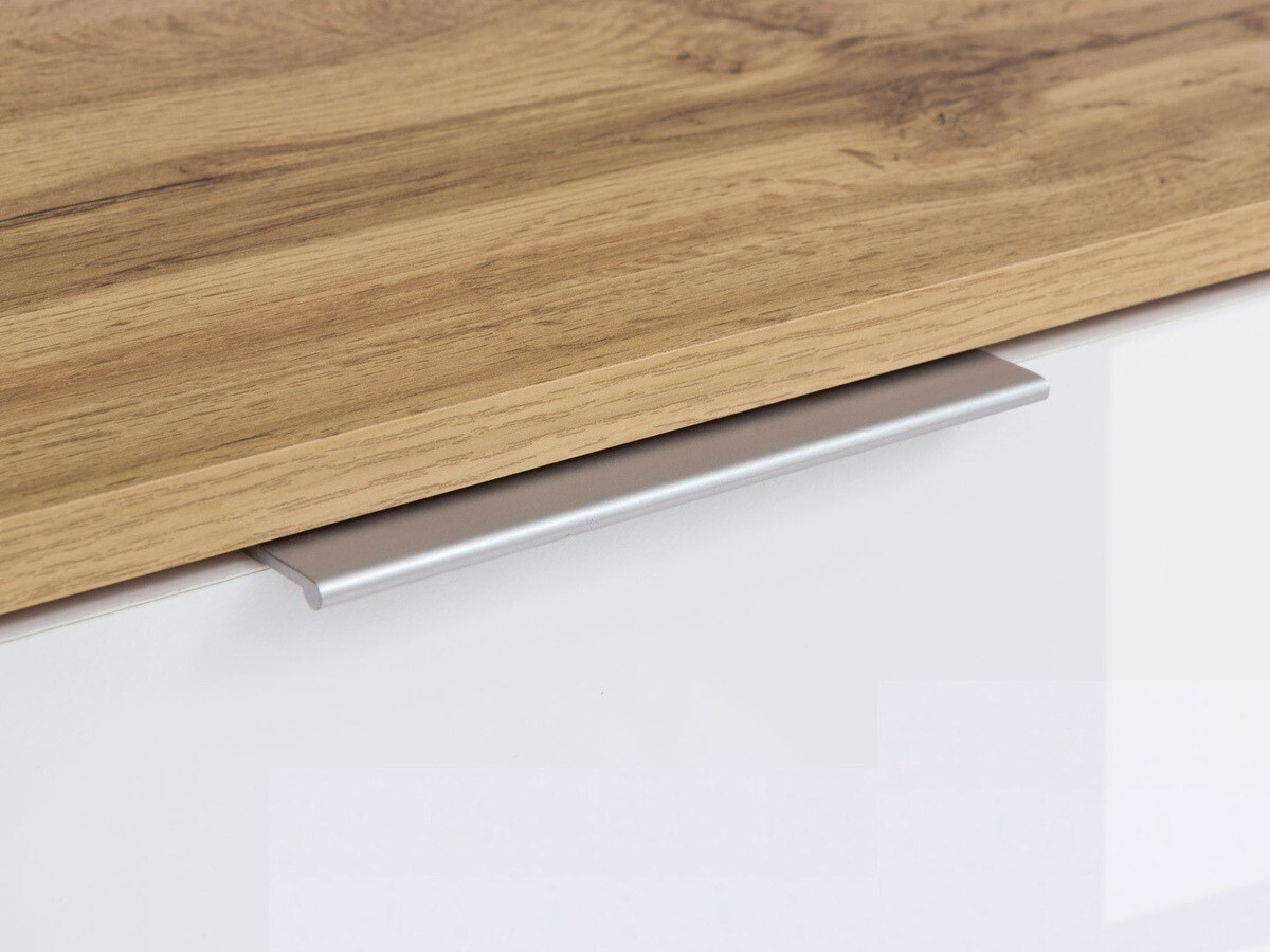 Chest of drawers Tivetra 101 (Wotan Oak + Glossy white)