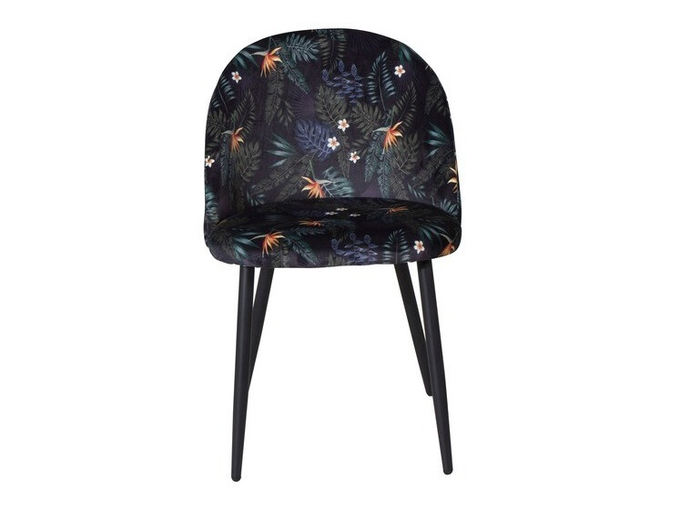 Chair Dallas 153 (Floral pattern + Black)