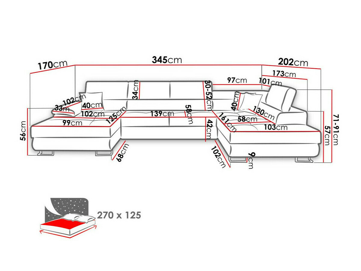 Corner sofa Comfivo Ruta IV (Soft 017 + Uttario Velvet 2971 + Kronos 02)