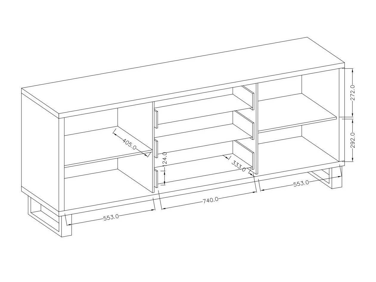 Chest of drawers Avicavu 102 (Wotan Oak + Black)