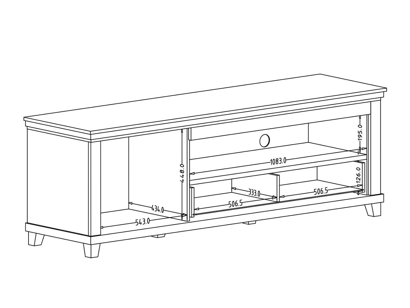 TV stand Tolnue 104 (Dark green + Lefkas oak)