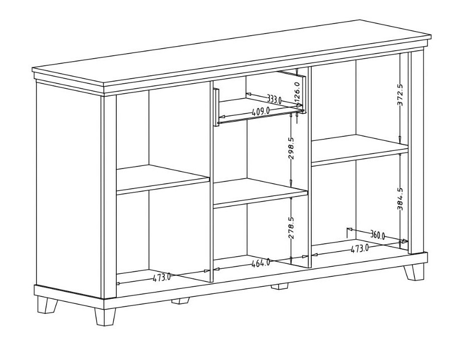Chest of drawers Tolnue 106 (Dark green + Lefkas oak)