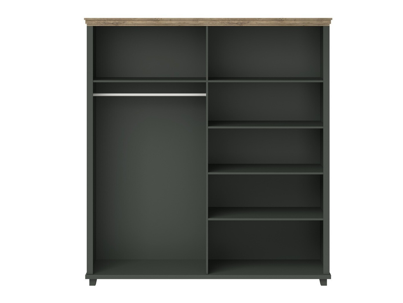 Wardrobe Tolnue 115 (Dark green + Lefkas oak)
