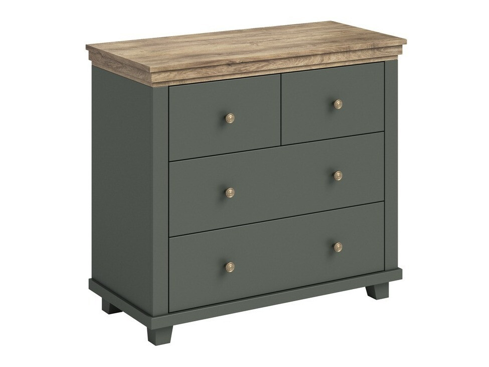 Chest of drawers Tolnue 118 (Dark green + Lefkas oak)