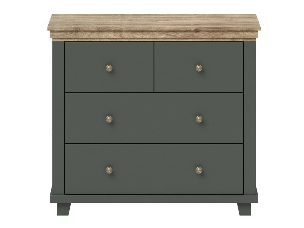 Chest of drawers Tolnue 118 (Dark green + Lefkas oak)