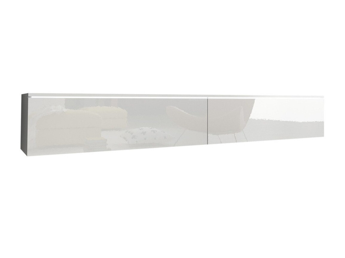 TV stand Scientia I (White + Glossy white)