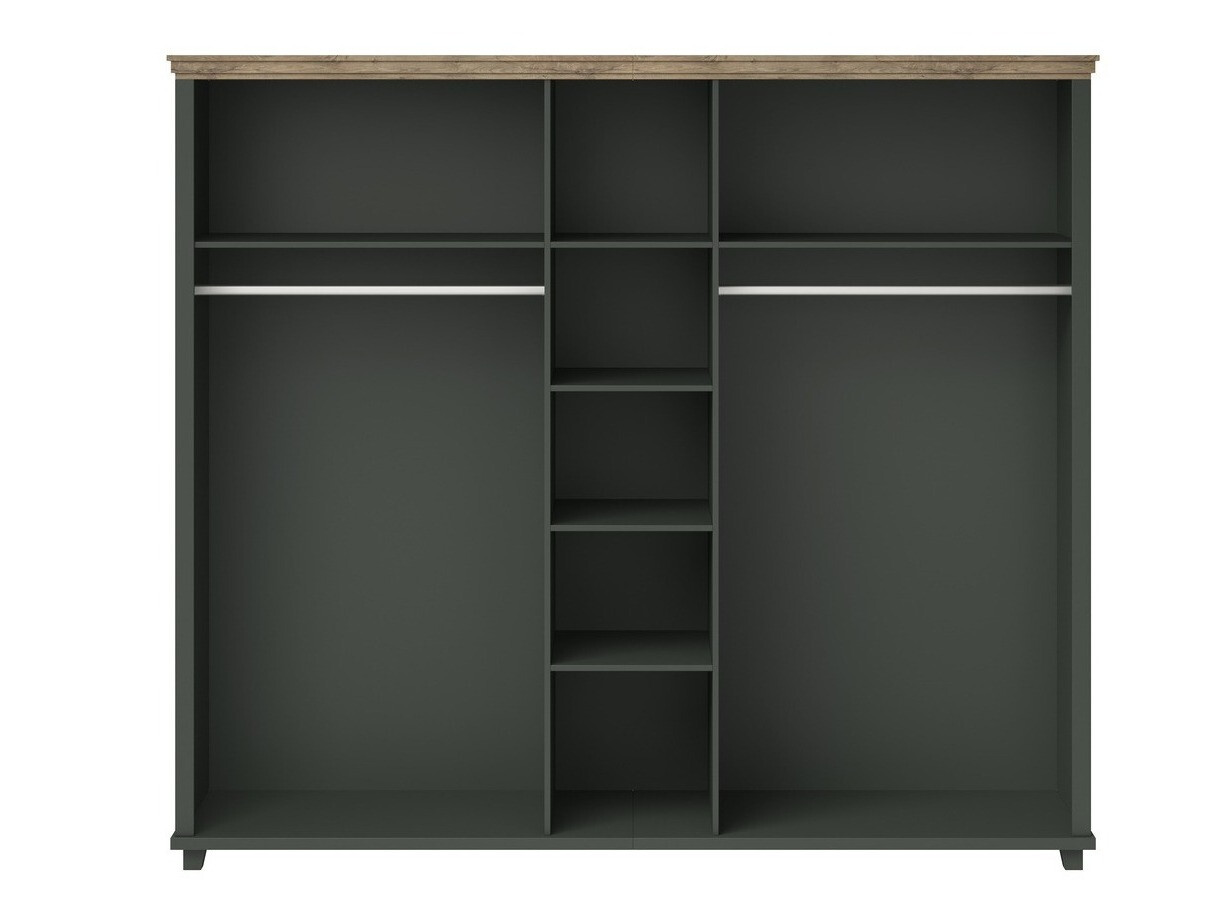 Wardrobe Tolnue 116 (Dark green + Lefkas oak)