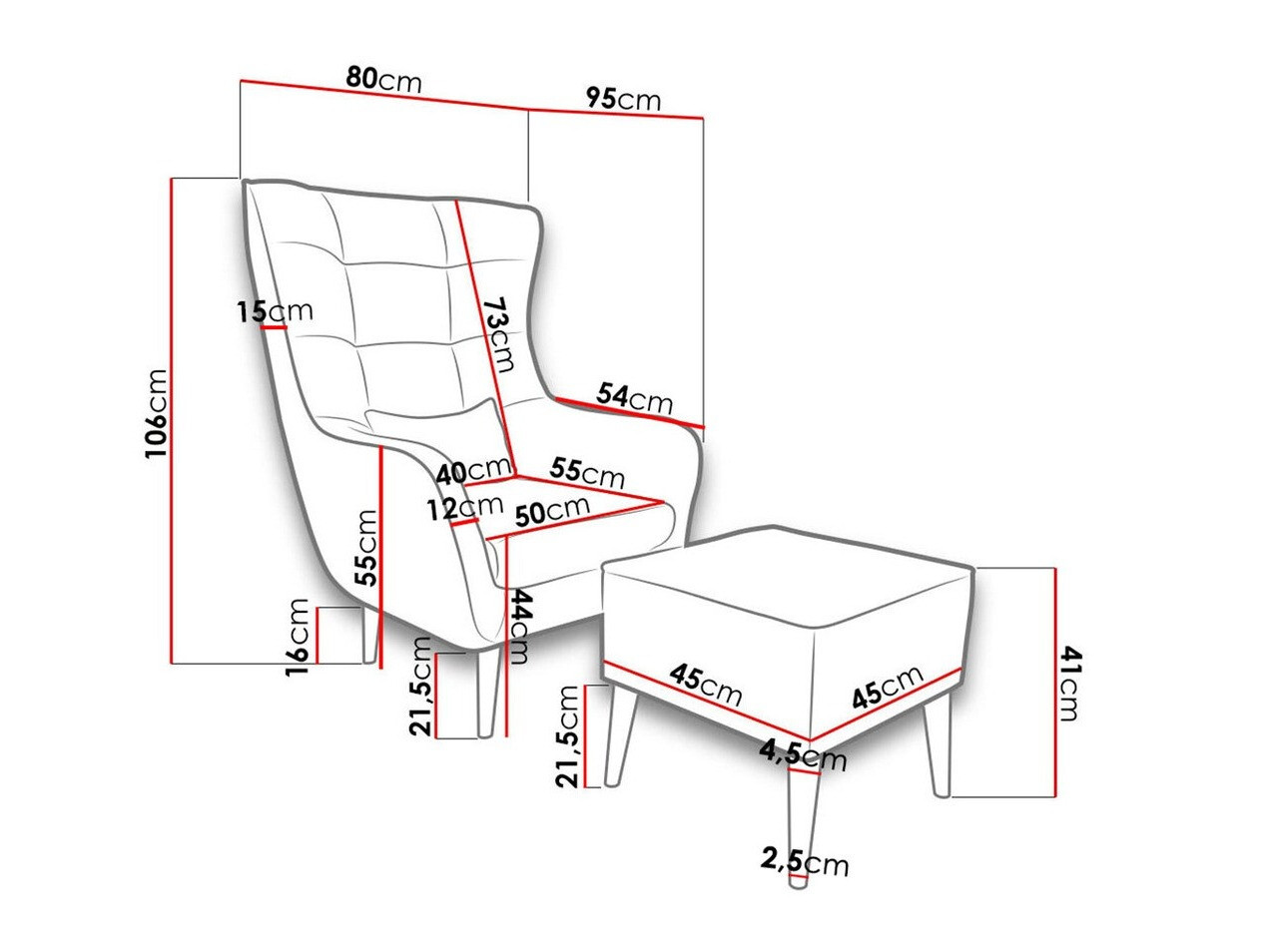 Armchair Comfivo Ulmus II (Alfa 01)