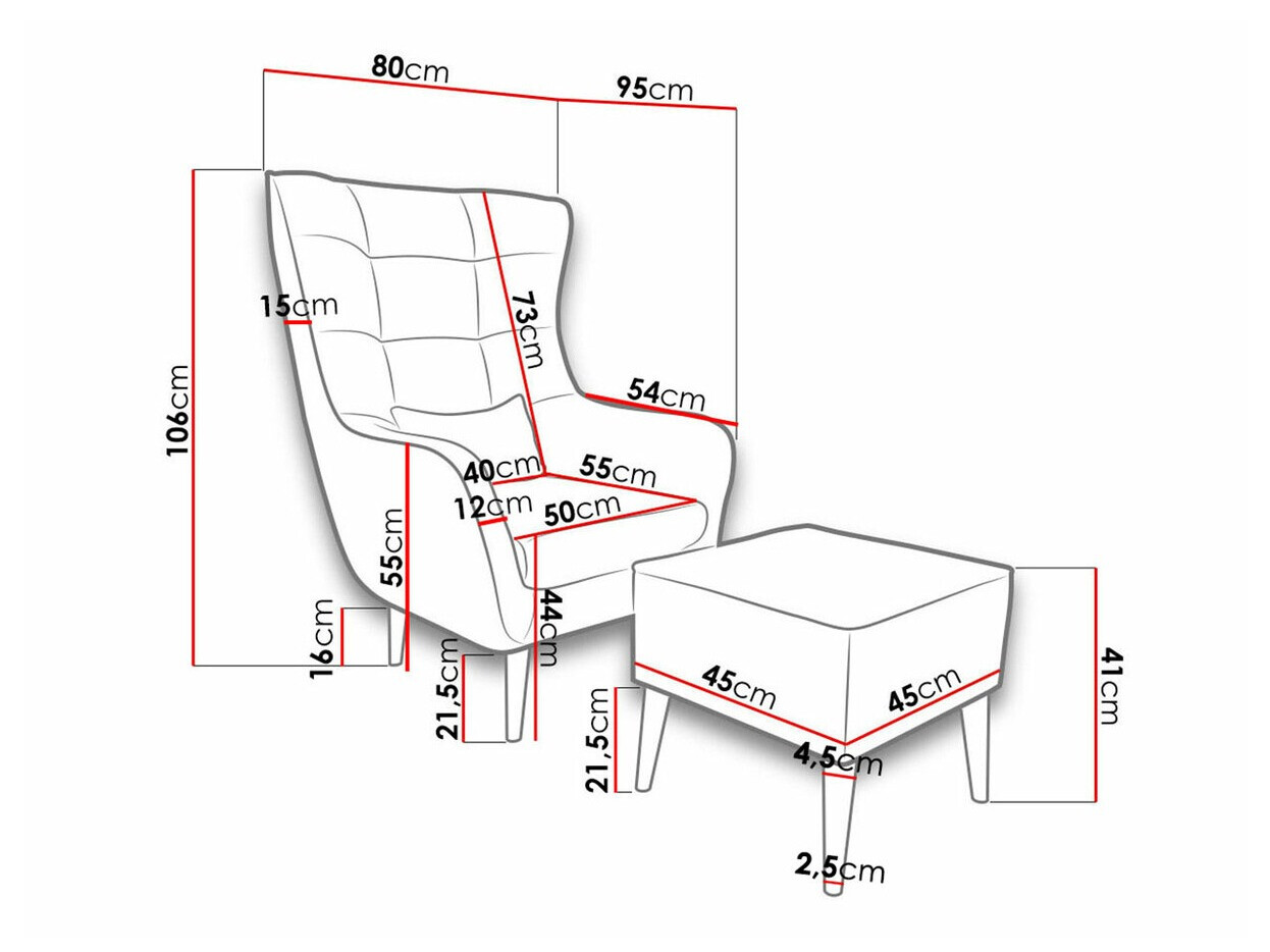 Armchair Comfivo Ulmus II (Kronos 09)