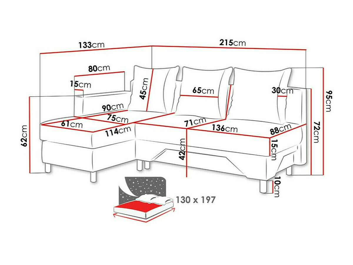 Corner sofa Akron 100 (Suedine 1 + Suedine 3100)