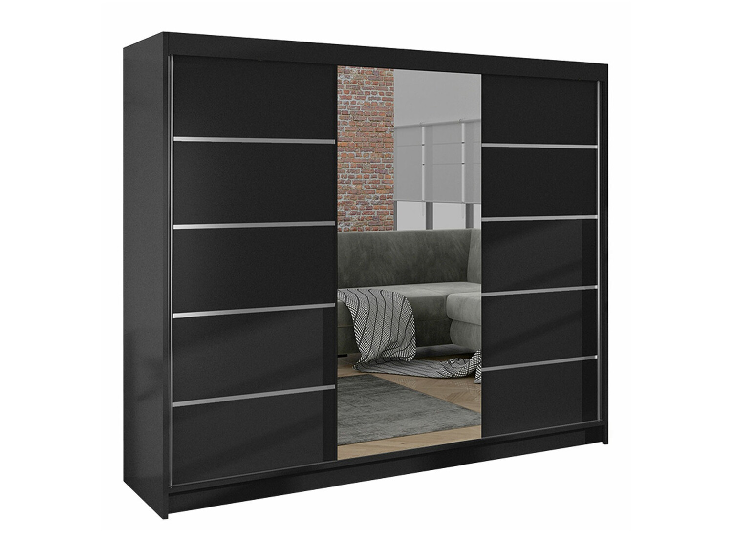 Wardrobe Closico Durion IV (Black)