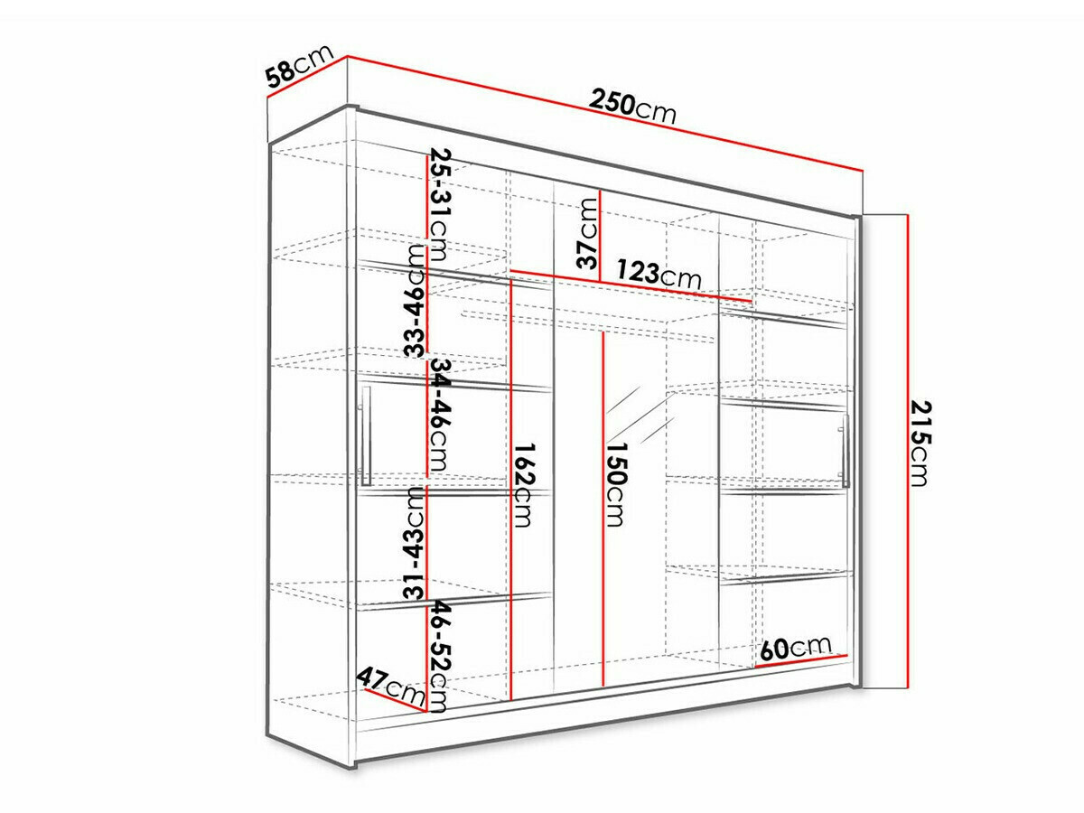 Wardrobe Closico Ordo VI (Sonoma oak)