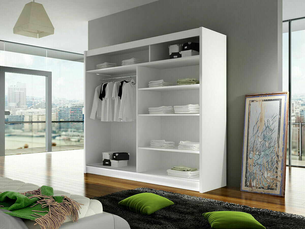 Wardrobe Closico Cavaris V (Black + White)