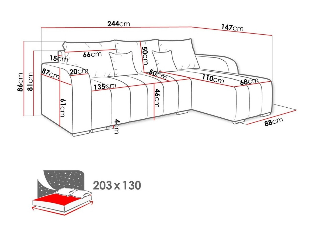 Corner sofa Muncie 107 (Manila 04)