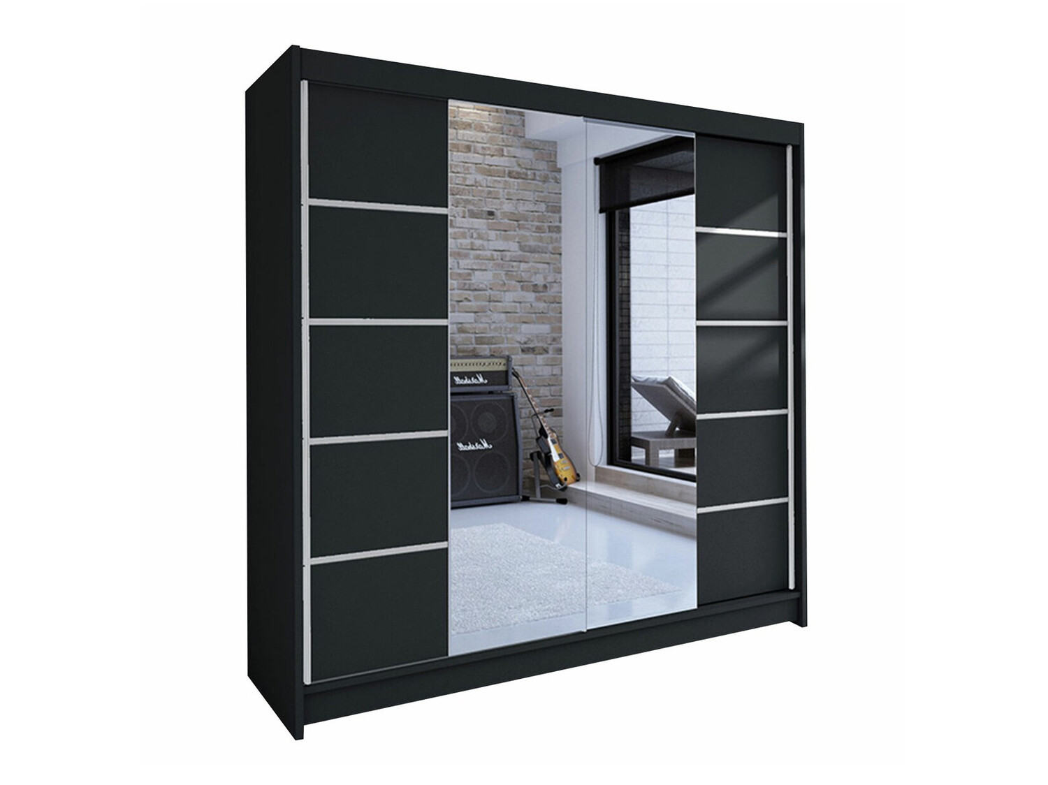 Wardrobe Closico Cavaris V (Black)