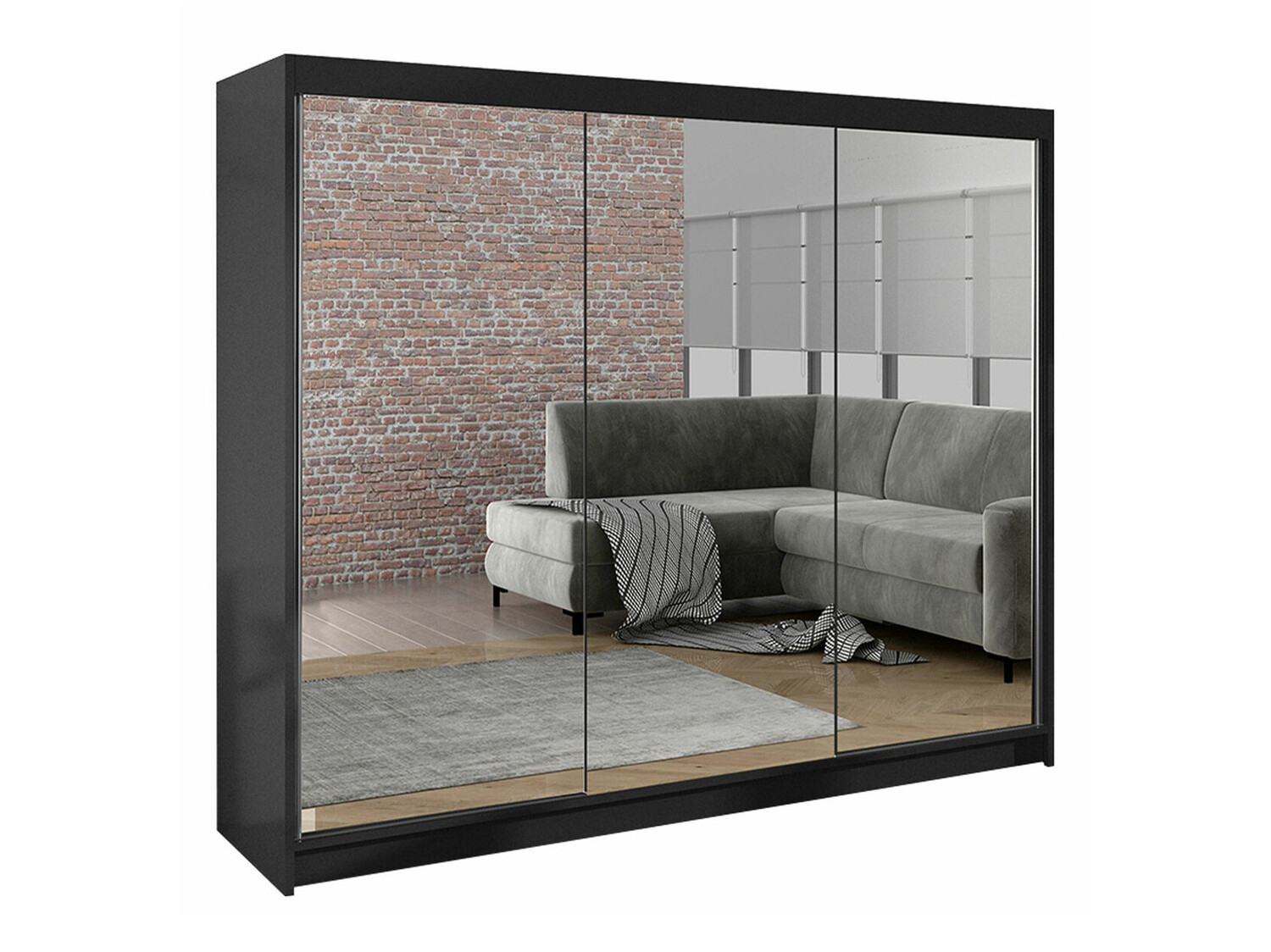 Wardrobe Closico Durion III (Black)