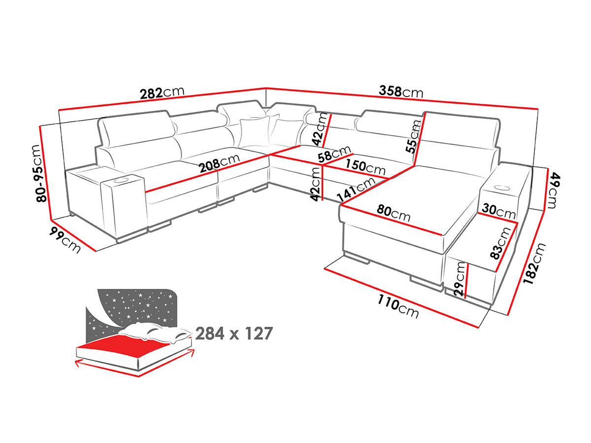 Corner sofa Pearland 105 (Ekj 01 + Luxo 6601 + Evo 32)