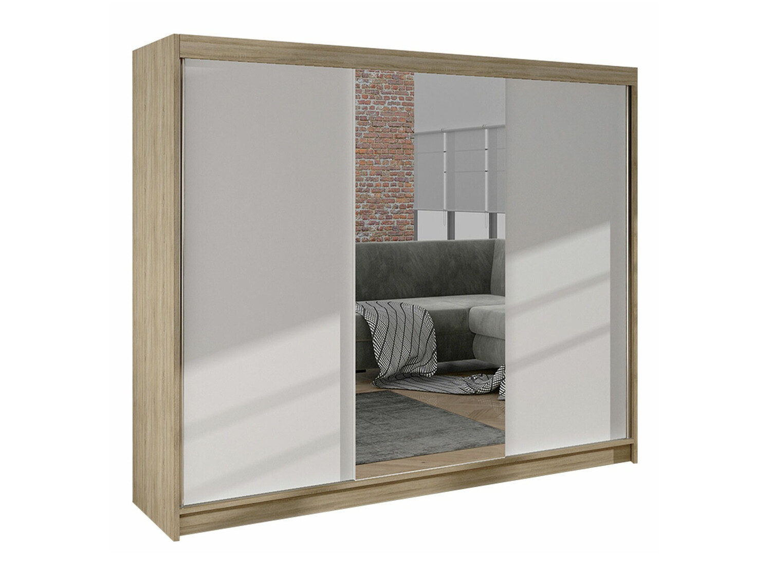 Wardrobe Closico Durion I (Sonoma oak + White)