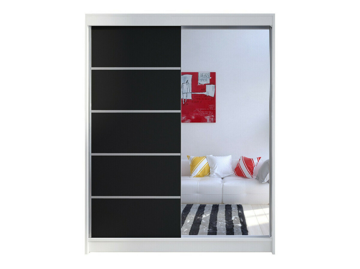 Wardrobe Closico Vastor III (White + Black)
