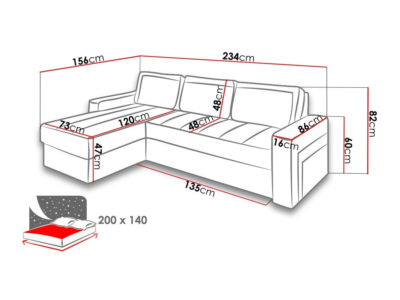 Corner sofa Donum