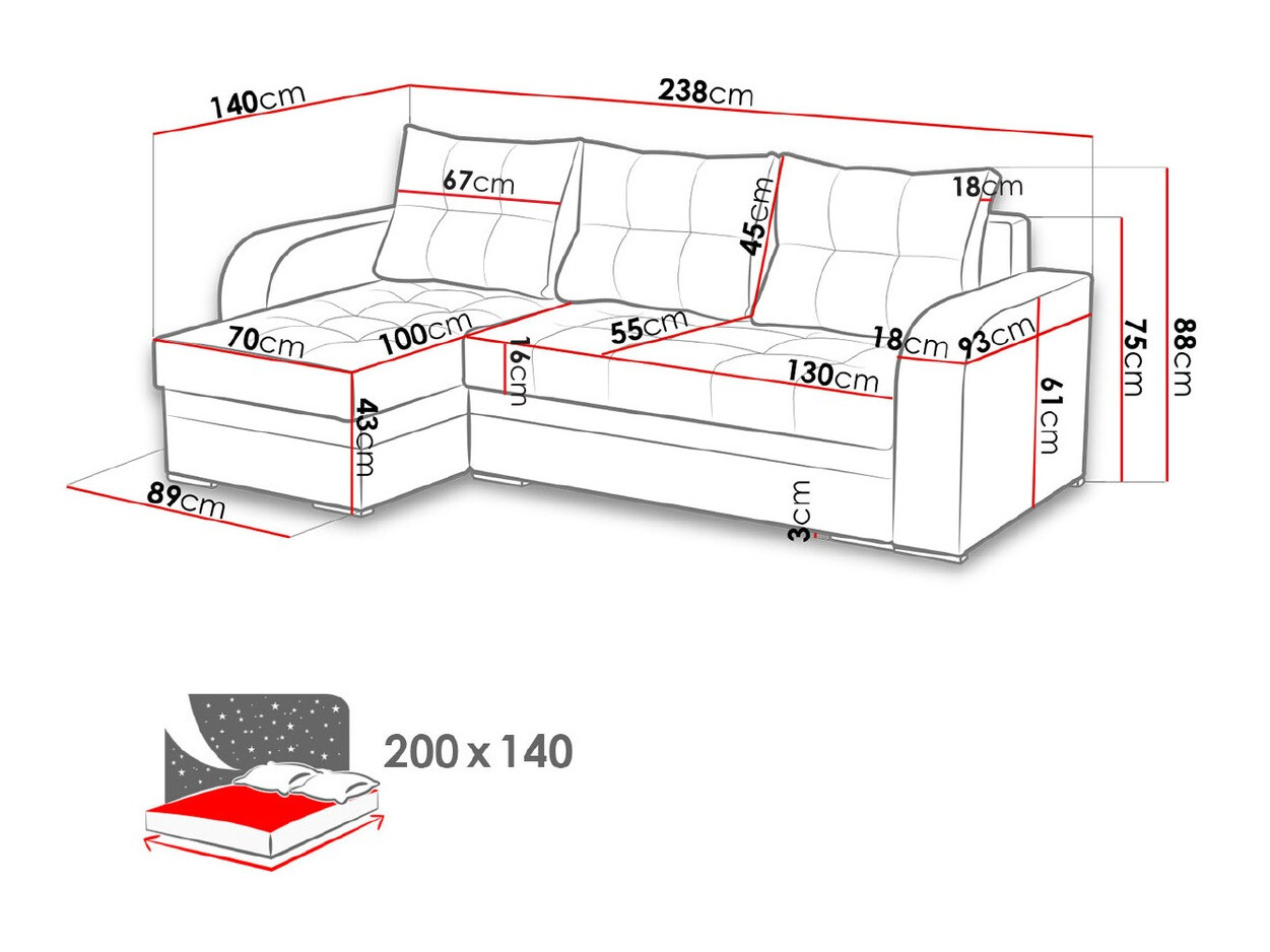Corner sofa Boulder 101 (Malmo 90 + 1114/60)