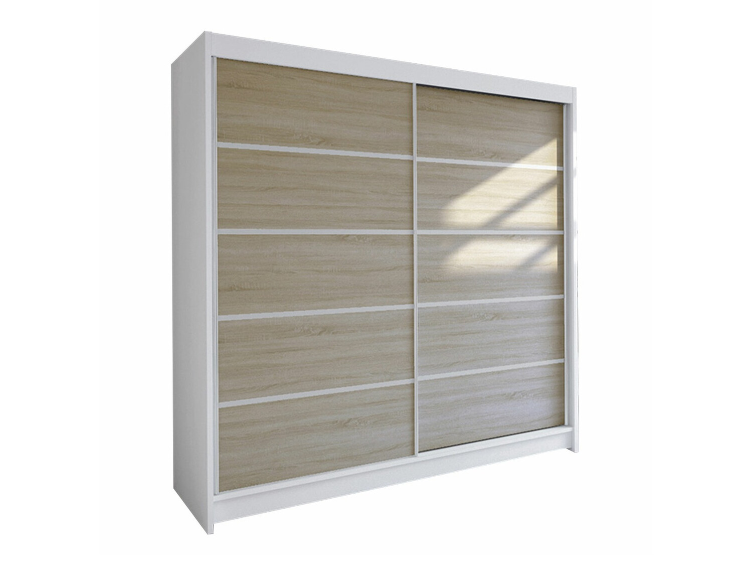 Wardrobe Closico Cavaris IV (White + Sonoma oak)