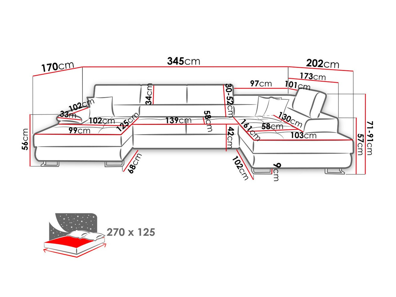 Corner sofa Comfivo Ruta V (Venus Velvet 2911 + Kenia 796)