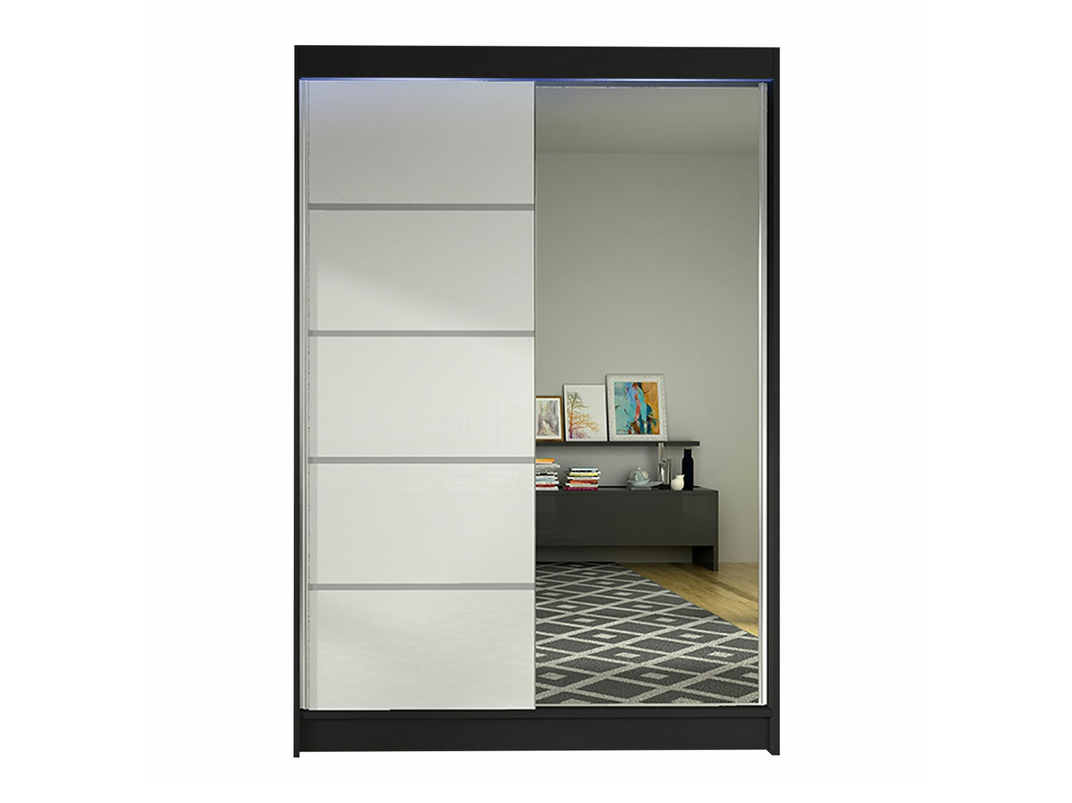 Wardrobe Closico Salvor III (Black + White)