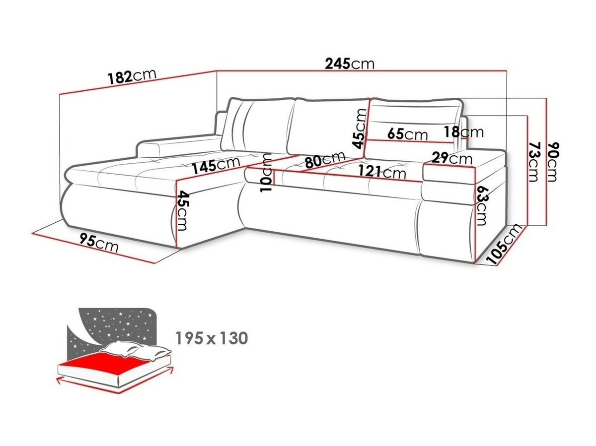 Corner sofa Temple 101 (Soft 017 + Lux 08)