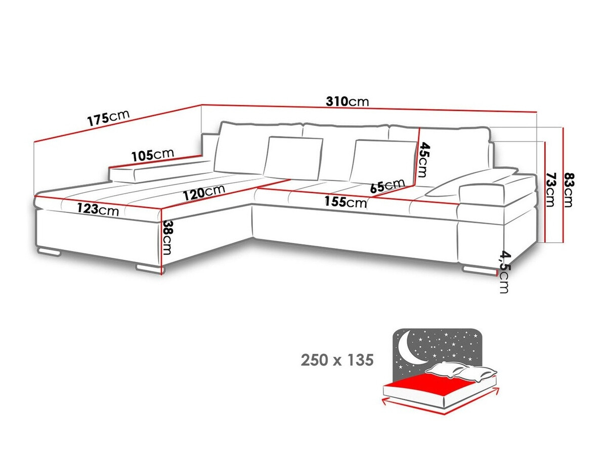 Corner sofa Comfivo Olivetum II (Abriamo 03 + Abriamo 11)