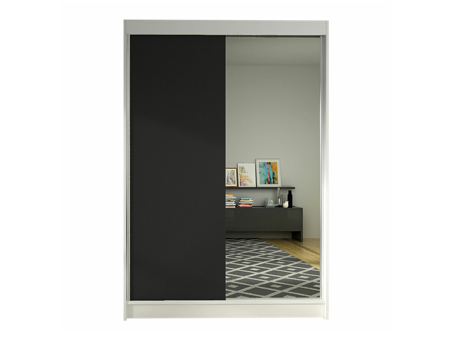 Wardrobe Closico Salvor I (White + Black)