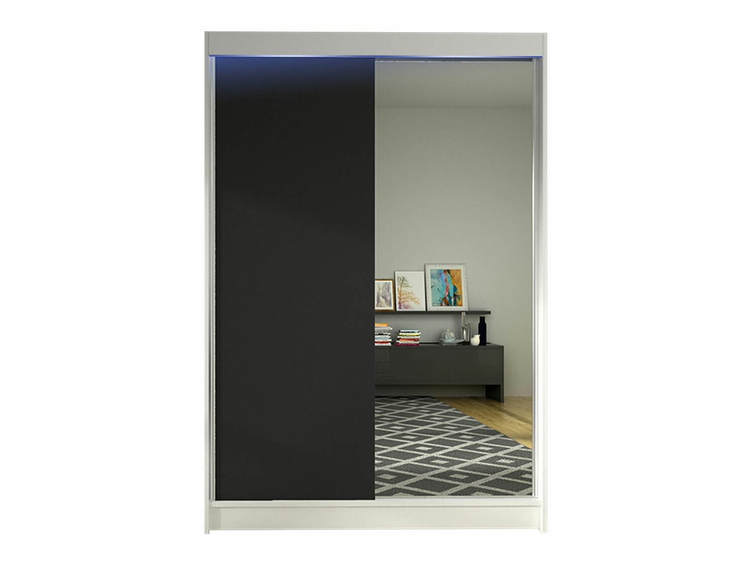 Wardrobe Closico Salvor I (White + Black)