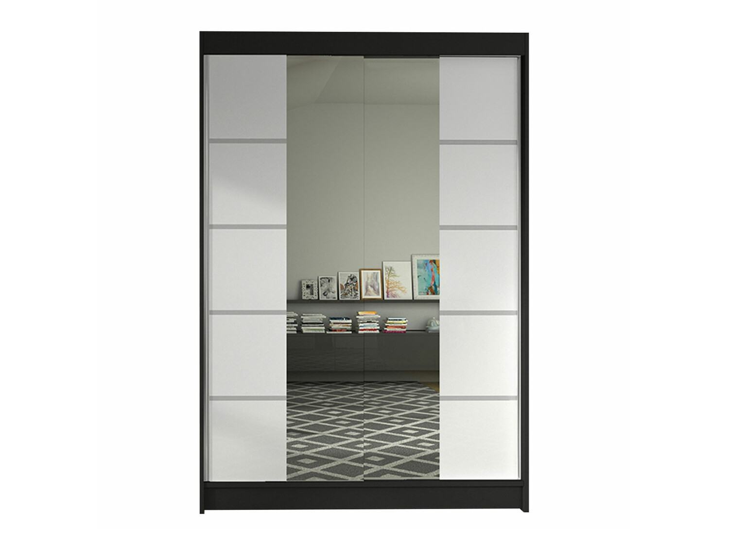 Wardrobe Closico Salvor V (Black + White)