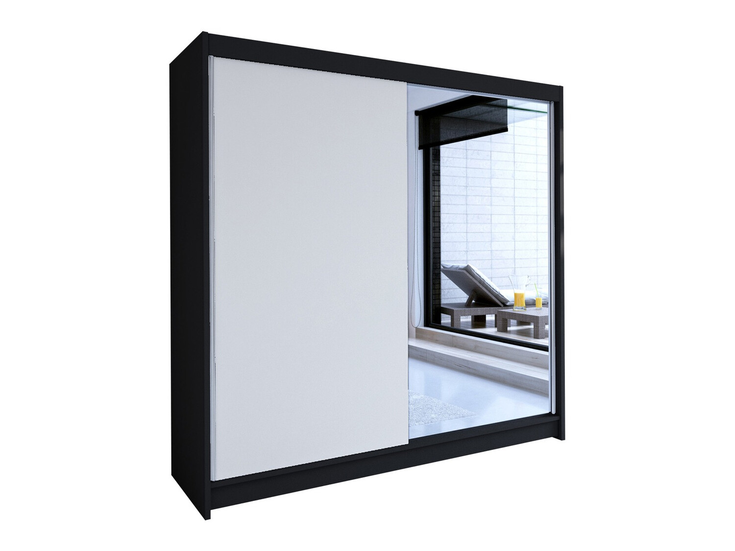 Wardrobe Closico Cavaris I (Black + White)
