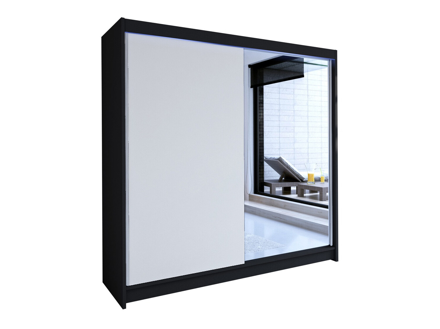 Wardrobe Closico Cavaris I (Black + White)