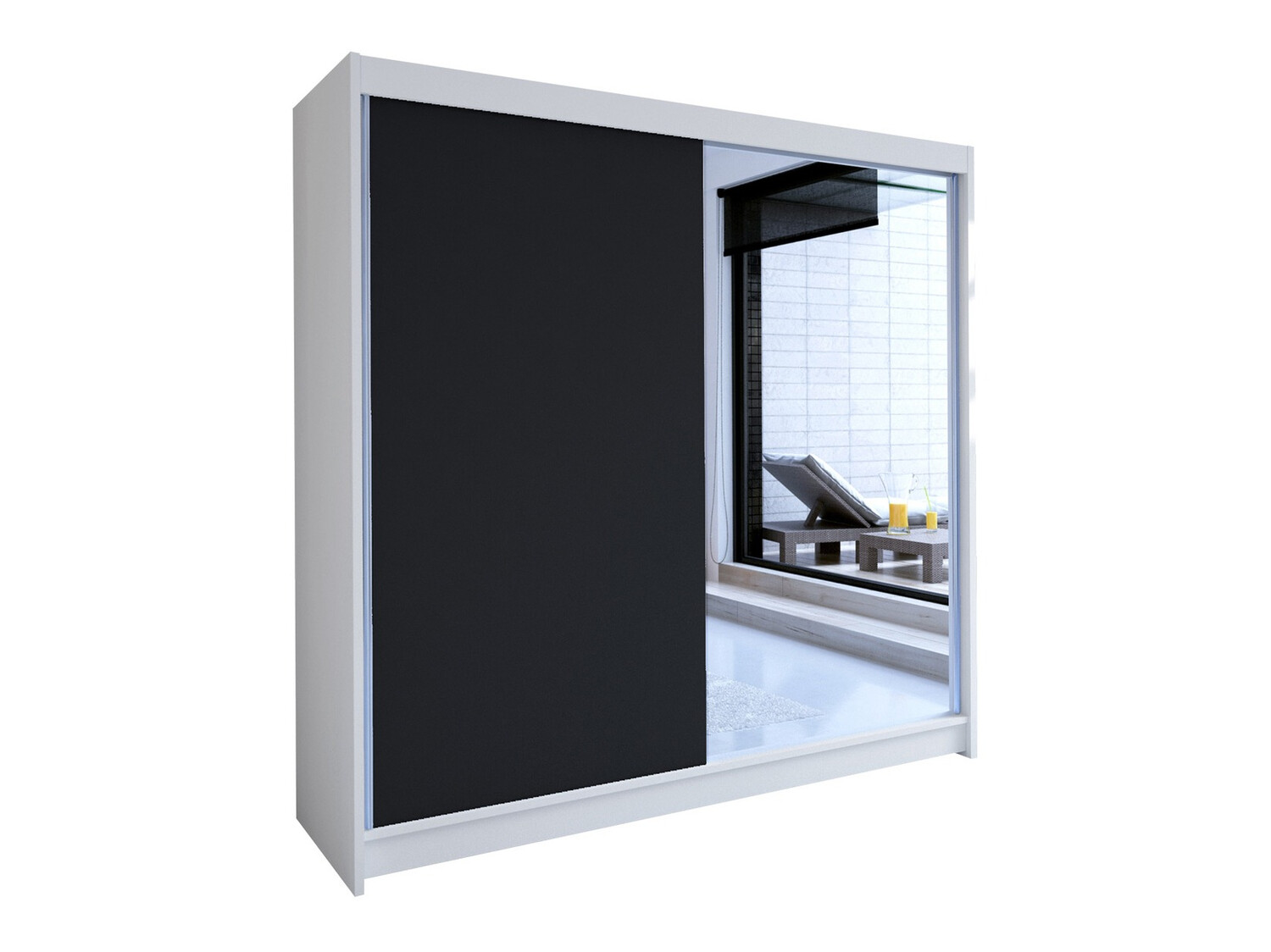 Wardrobe Closico Cavaris I (White + Black)