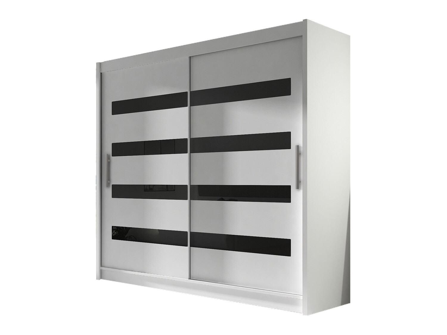 Wardrobe Closico Pallor XI (White + Glossy black)